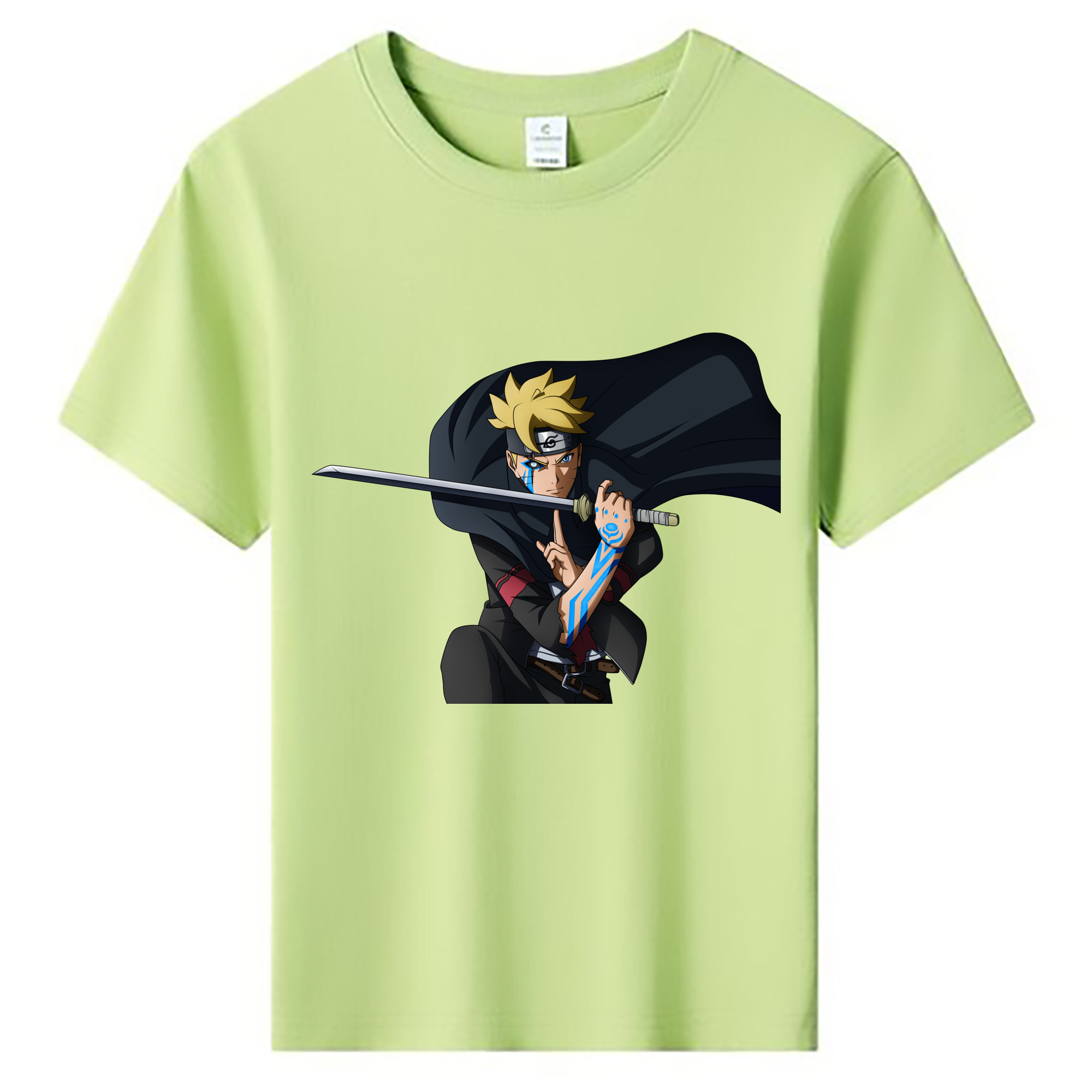 （画像用） NARUTO -ナルト- うずまき ボルト Uzumaki Boruto 綿100％キッズTシャツ（フロントプリント）
